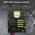 thumbnail image 3 of Controlador de Carga Solar MPPT, Regulador de Batería de Panel Solar Universal Resistente Al Agua Resistente Al Agua de Aluminio Con Control Para Batería Ácida Li, 3 of 7