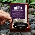 thumbnail image 7 of To My Man, Big Crazy Beautiful World Braided Vegan Leather Men Bracelet, 7 of 7