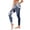Navy, variant on Bibifish Womens Yoga Pants Navy Watercolor Print Yoga Pants High Waist Stretchy Fabric Art Class & Casual Walk Artistic Leggings