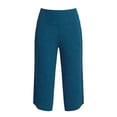 thumbnail image 1 of TaTaai Womens Solid Color Knee Length Workout Pants Casual Yoga Cropped Design With Side Pockets Soft Stretchy Lightweight Comfy Bottoms For Daily Home Fitness Wear Gift, 1 of 3