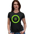 thumbnail image 1 of Womens Gaming Power Button Gamer Pride Deluxe Soft T-Shirt, 1 of 1