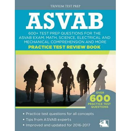 Asvab Practice Test Review Book 600 Test Prep Questions