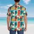 thumbnail image 6 of Balery Colorful Hawaii Palms Print Men's Hawaiian Shirts Short Sleeve Beach Shirt Relaxed Fit Vacation Button Down Shirts-, 6 of 9