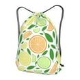 thumbnail image 3 of XMXT Waterproof Gym Bag, Cartoon Lemon Orange Slices Drawstring Backpack for Men, s, 3 of 8