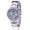 Silver, variant on Rome Double Circle Diamond Watch Three Eyes Full Of Diamonds British Metal Strap Noble And Elegant Unisex Watch