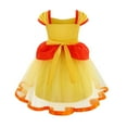 thumbnail image 2 of HAWEE Girls Yellow Princess Costume Halloween Cosplay Party Dress up with Accessories, 2 of 5