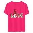 thumbnail image 4 of Meichang T-Shirt de la Saint-Valentin pour Femmes, Mignon T-Shirt à Imprimé Cœur, Manches Courtes, Col Rond, Hauts Mignons, Coupe Ample, T-Shirts de Fête, Saint-Valentin, 4 of 6