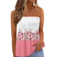 thumbnail image 2 of Women's Summer Tube Tops Casual Strapless Tops Loose Sleeveless Going Out Bandeau Tank Shirts, 2 of 5