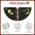 thumbnail image 3 of Daiia Palm Leaves And Exotic Birds Drawing Merry Christmas Tree Skirt , Xmas Large Lace-up Tree Skirt, Santa Snowflakes Rustic Home Decorations New Year Party Farmhouse Decor-36", 3 of 6