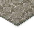 thumbnail image 4 of 8' Chocolate And Beige Round Geometric Washable Indoor Outdoor Area Rug, 4 of 5