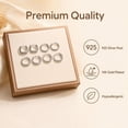 thumbnail image 3 of Apvirren Small White Gold Plated Hoop Earrings for Women 4 Pairs,Chunky Zirconia Hypoallergenic Earrings with 925 Silver Post Jewelry Set Gifts, 3 of 9