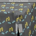 thumbnail image 4 of Floral Dog Crate Cover, Botanical Forest Bouquet Branches Summer Petals on Dark Background, Easy to Use Pet Kennel Cover for Dogs, 35" x 23" x 27", Mustard and Charcoal Grey, by Ambesonne, 4 of 6