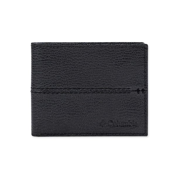 Wallet Columbia Pebbled para hombre, plegable con capacidad extra