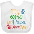 thumbnail image 3 of Inktastic My Oma and Papa Love Me Boys or Girls Baby Bib, 3 of 4