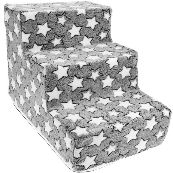 Pet Bedside Stairs Stable Dog Bed Step with Removable Washable Cover and Nonslip Bottom Star Pattern Dog Cat Stairs for Pet Puppies Cat