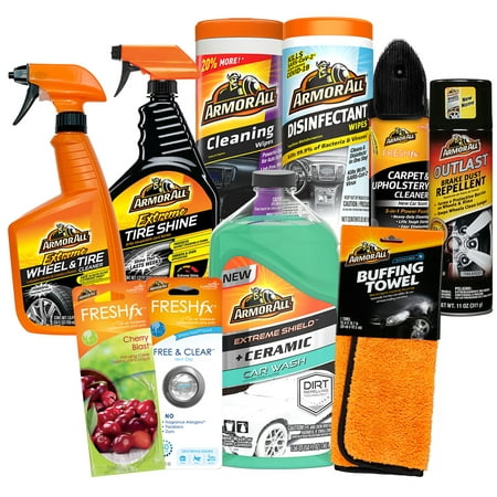 Armor All Car Care Cleaning and Wash Kit (10 Pieces)