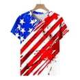 thumbnail image 5 of EINCcm 4th of July Blouse Women Summer Casual American Flag Print Short Sleeve Tshirts Crew Neck Loose Blouses Tops, 5 of 6