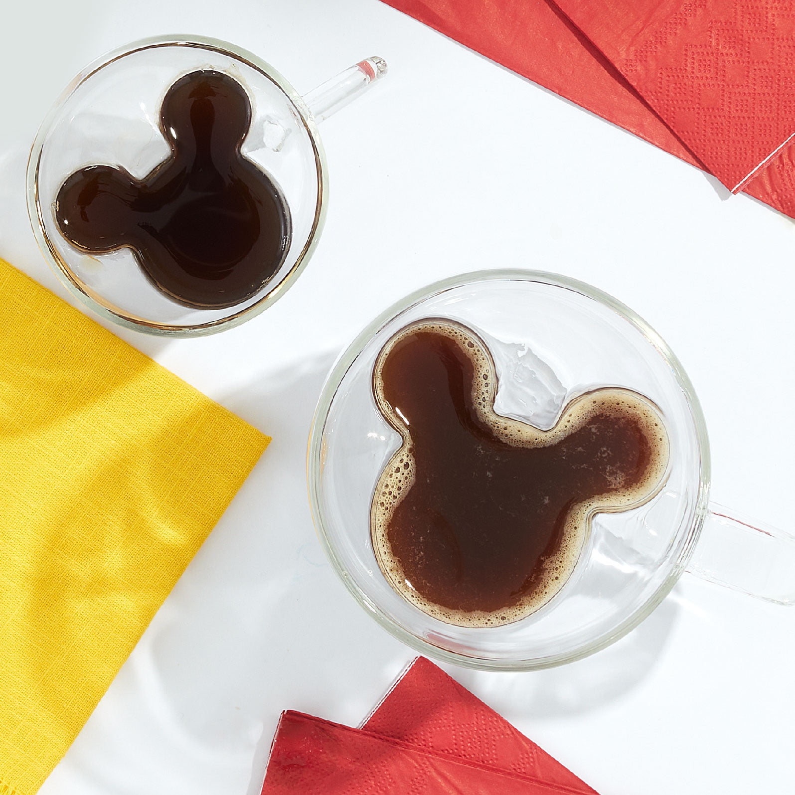 JoyJolt Disney Mickey and Pluto Glass Coffee Mugs - Set of 2 - 13.5 oz -  Bed Bath & Beyond - 34526222