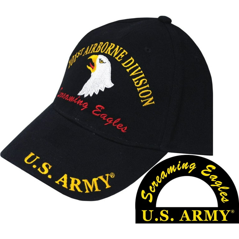 U.S. Army 101St Airborne Screaming Eagles Hat Black American