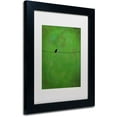 thumbnail image 2 of Trademark Fine Art "Lone Bird Green" Canvas Art by Nicole Dietz White Matte, Black Frame, 2 of 4