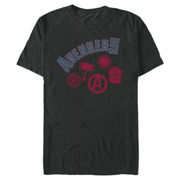 Marvel Avengers Icons Iron Man Captain America Hulk and Thor - Short Sleeve Blended T-Shirt for Adults - Customized-Dark Heather