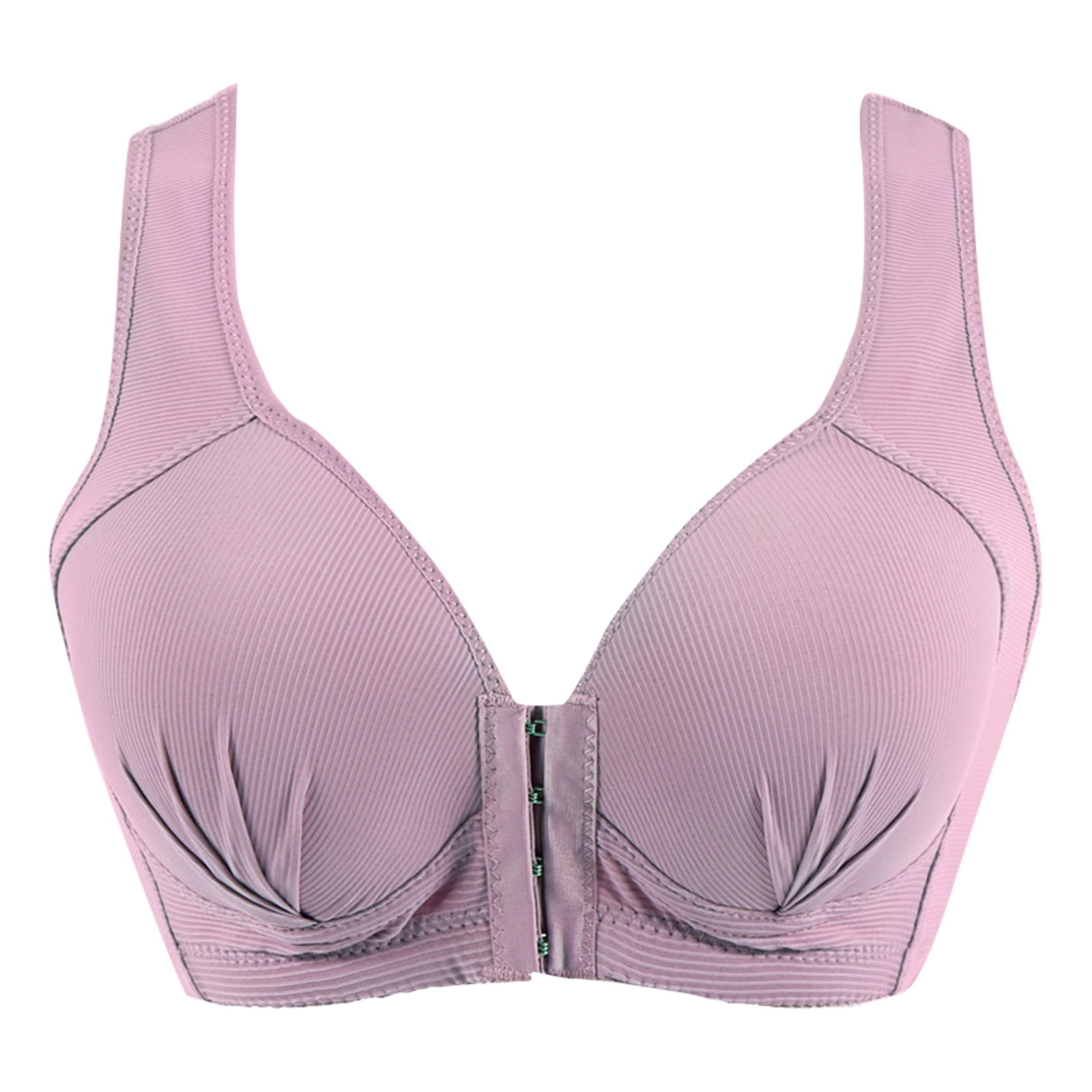 YDKZYMD Women Smoothing Bras Push Up Front Closure Padded Bra Wireless ...