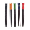 thumbnail image 1 of Wood Chopsticks, 5 Pairs 9.1in Long Chopstick Set Reusable Phoebe Zhennan  For Sushi Ramen Rice For Restaurants Home Colorful, 1 of 8
