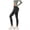 Gray plus size leggings for women a1, variant on High Waisted Stretch Solid Athletic Workout Leggings for Women Plus Size Casual Running Yoga Gym Pants Activewear, Purple L