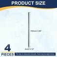 thumbnail image 2 of 4Pack 3mm x 100mm Dowel Pins, 304 Stainless Steel Cylindrical Shelf Support Pegs Chamfered End Pin Rod Fasten Elements Metal Shelf Pegs, Black, 2 of 7