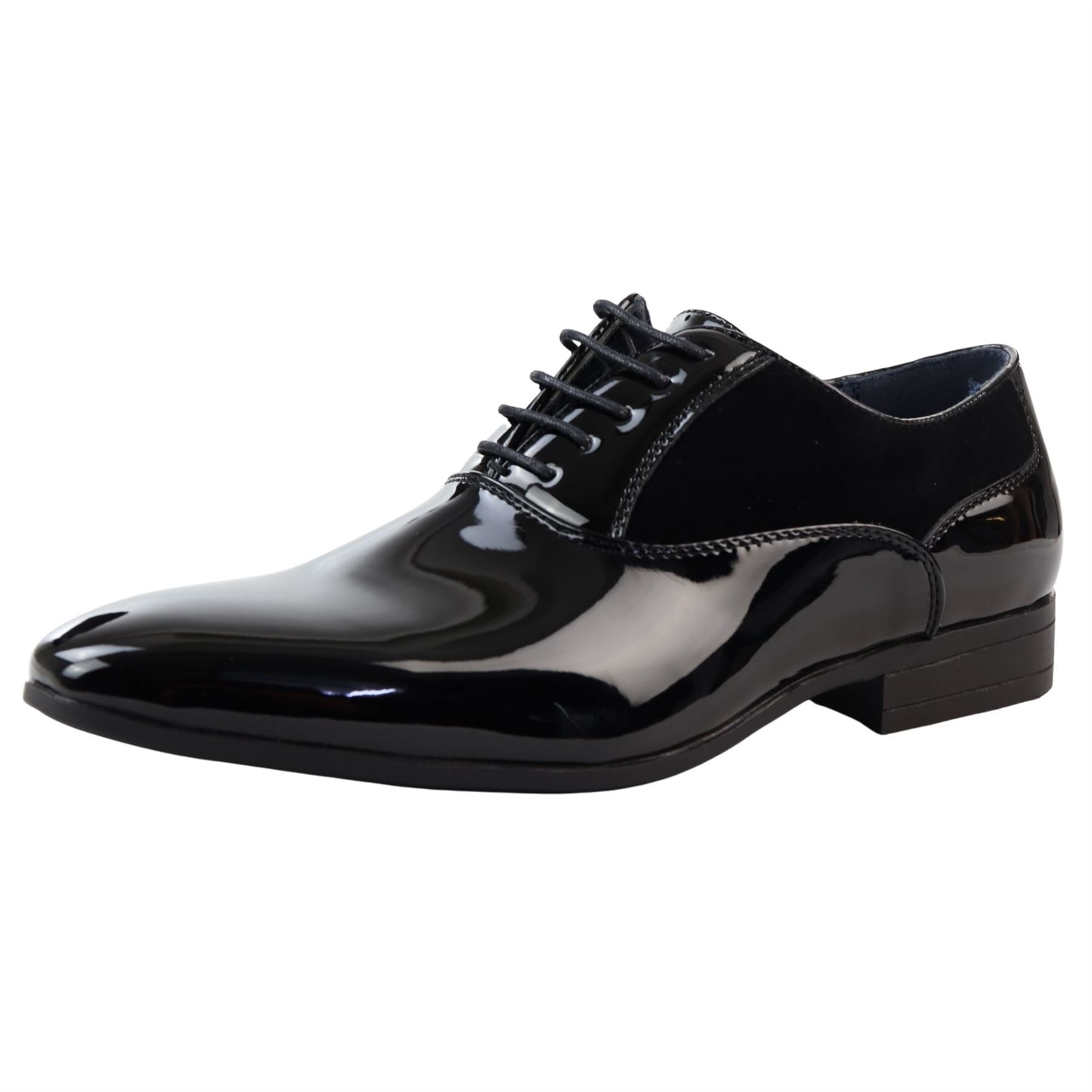 Men's Black Lace Up Derby Shoes - Walmart.com