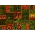 thumbnail image 1 of Ahgly Company Indoor Rectangle Oriental Yellow Modern Area Rugs, 2' x 5', 1 of 4