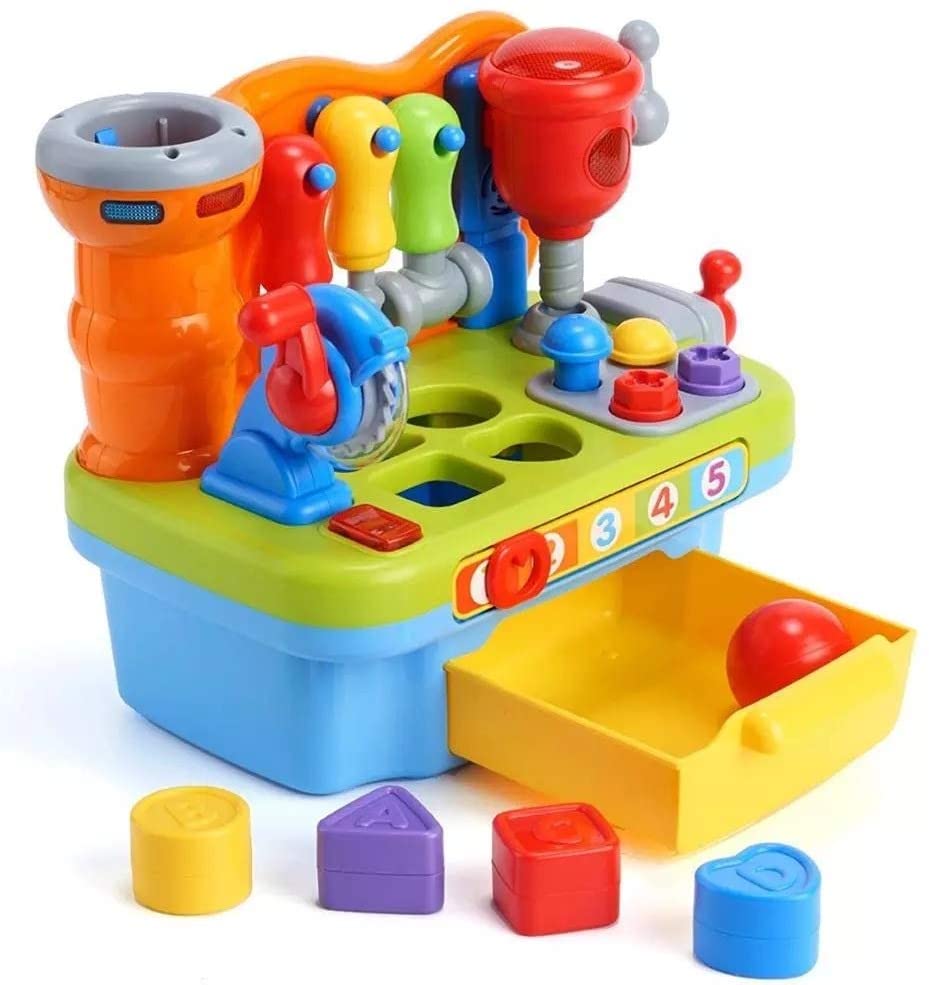 Musical Learning Workbench Toy for Kids 3 years old and up Construction