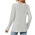 thumbnail image 4 of Scyoekwg Womens Tunic Tops Crew Neck Button Side Split Tunic Sweatshirt Long Sleeve T Shirts Dressy Casual Blouses Fall Tops Trendy Solid Color Loose Lightweight Pullover (Gray,XXL), 4 of 5
