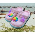 thumbnail image 3 of Chanclas Cerrada Marca Eva Shoes Para Niña Con Pines Modelo 1908 Color Rosa Rich Talla 23, 3 of 5