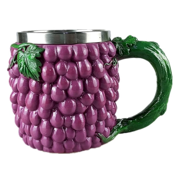 Bewildely Taza de agua creativa en forma de fruta 3D, taza de cerveza de café de resina novedosa, personalidad única para decoración de hogar, oficina, Kits de equipo de elaboración de vino No.1 Bewildely HA026632-01
