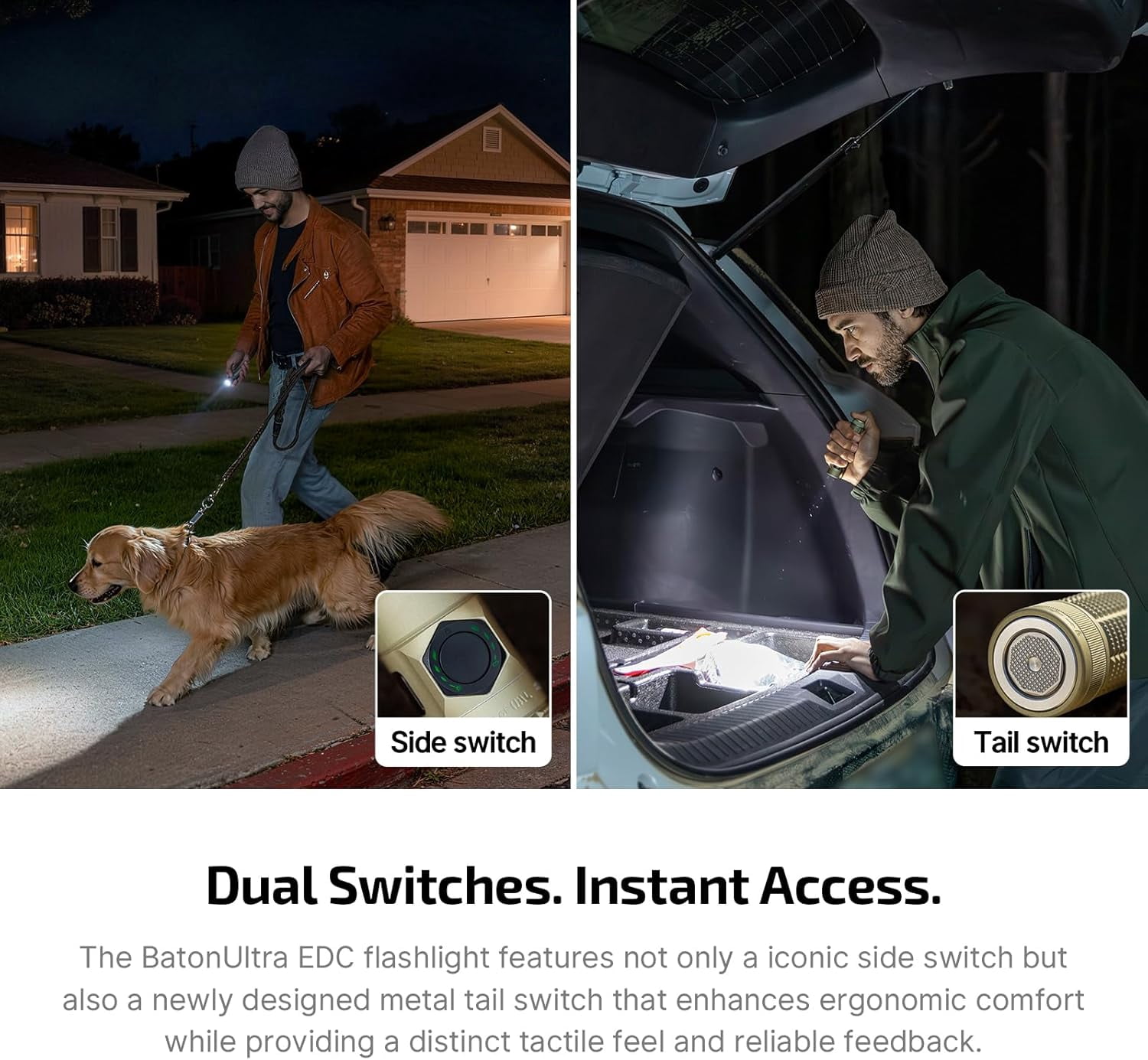 OLIGHT BatonUltra EDC Flashlight Rechargeable, 1800 Lumens Small Pocket Light with Dual Charging, Bright  Flashlights with Magnetic Tail Switch for Household, Working, Camping, Outdoor(Olive Green)