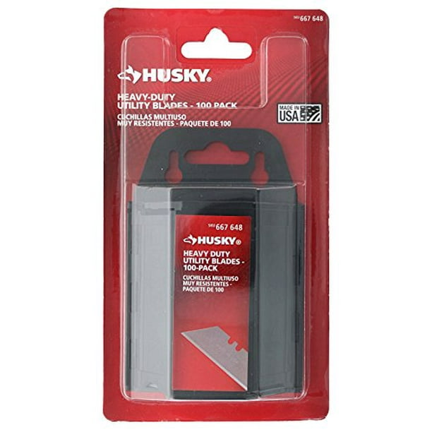 Husky 667648 Heavy Duty .024” Carbon Steel Utility Blade Dispenser w