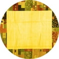 thumbnail image 1 of Ahgly Company Indoor Round Solid Yellow Modern Area Rugs, 7' Round, 1 of 4