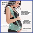 thumbnail image 2 of Vocoste Pregnancy Belly Band, Belly Support Bands, Belly Bands for Pregnant Women, Maternity Belly Band with Adjustable Straps, X-Large, Green, 2 of 7