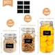 thumbnail image 2 of Juego de botes de vidrio ComSaf herméticos de 1 litro (34 oz) con tapas x3, 2 of 9