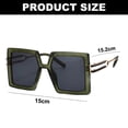 thumbnail image 2 of Gafas de sol cuadradas retras de moda europea y americana con montura grande, hechas de PC, 2 of 5