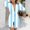 Sky Blue, variant on Caywon Women's Plus Size Winter Nightgown Home Wear Tie-Waist Robe Women's Casual Outerwear-Friendly Pajamas Soft Morning Robe