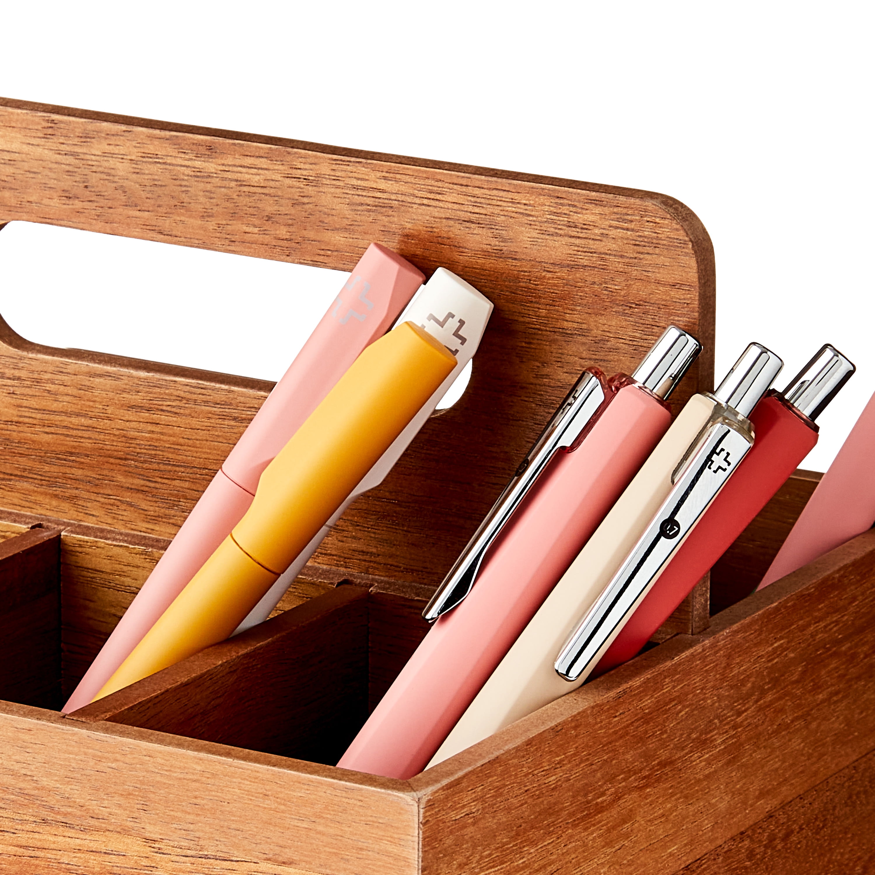 Pen+Gear Desktop Caddy, 6.6 in x 6.6 in x 5.1 in, 6 Compartments