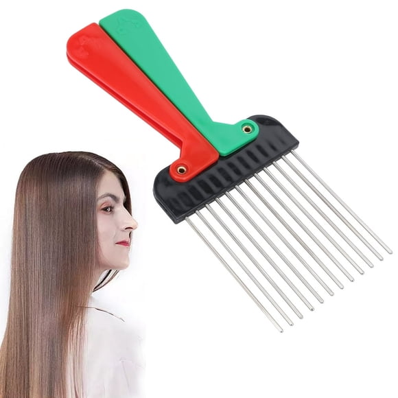 HLONK Portable Folding Hair Pick Professional Hair Pick Comb Metal Hair Pick Comb for Women and Men Wide Tooth Comb for Afro Hair Hair Comb for Hair Styling