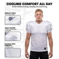 thumbnail image 2 of Exxact Sports Men’s Football Practice Jersey - Pro-Style, Lightweight & Breathable Mesh Football Jersey For Men (White, Adult 2XL / 3XL), 2 of 7
