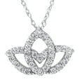 thumbnail image 1 of 3/8ct Diamond Lotus Flower Pendant Necklace 14K White Gold, 1 of 3