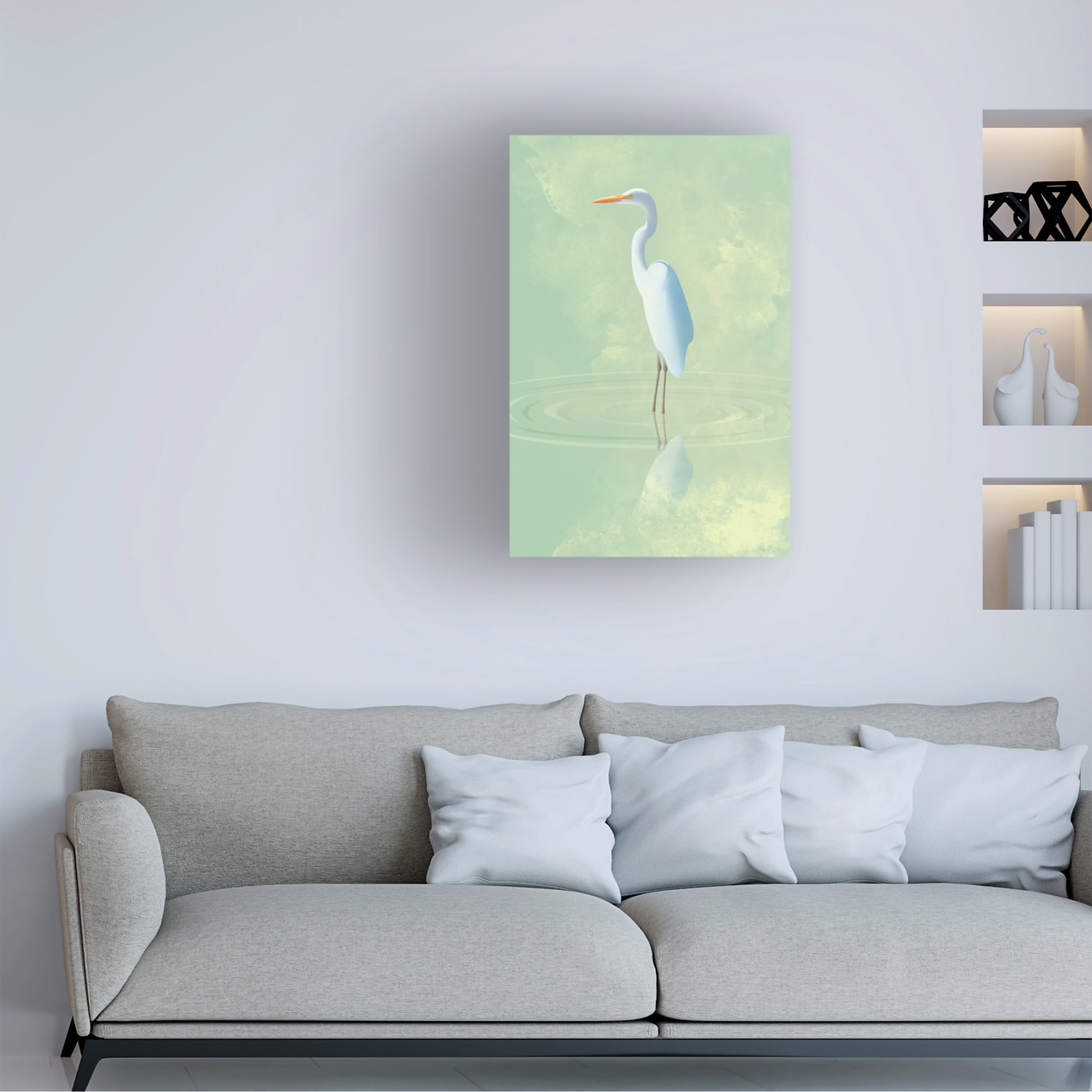Trademark Fine Art Franco Caballero Heron Canvas Wall Art