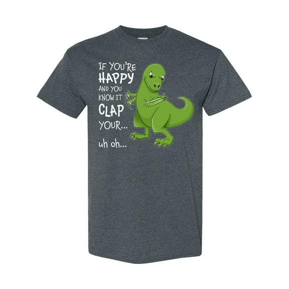 Inktastic T-rex Can't Clap T-Shirt