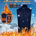thumbnail image 4 of Winter Outdoor Fast Warm Up Heated Vest Usb Smart Warm Layer Cotton Padded Sleeveless Zip Up Jacket Regular Fit Heated Vest for Men, 4 of 8