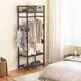 thumbnail image 6 of Tribesigns Small Heavy Duty Clothes Rack with Shelf and Hanging Rod, Freestanding Closet Organizer, Industrial Garments Rack for Small Space, Bedroom,27'' W X15" D X69'' H, Max Load 300LBS, 6 of 7